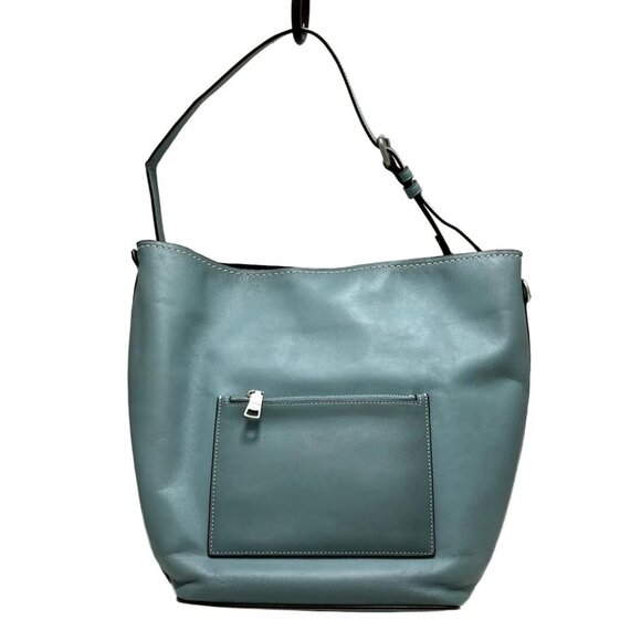 COACH - 58017 Light Blue Leather Shoulder Bag - Picture 3 of 8